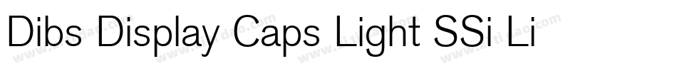 Dibs Display Caps Light SSi Light字体转换